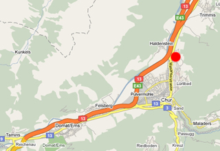 Kartenausschnitt Churer Rheintal